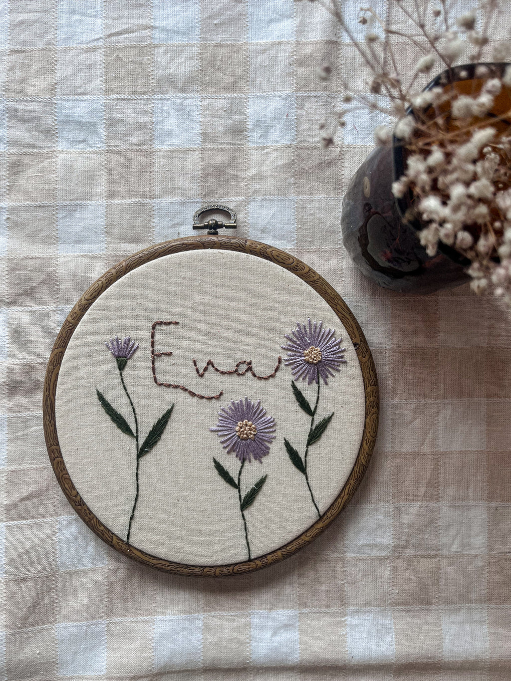 Broderie - Trio de fleurs