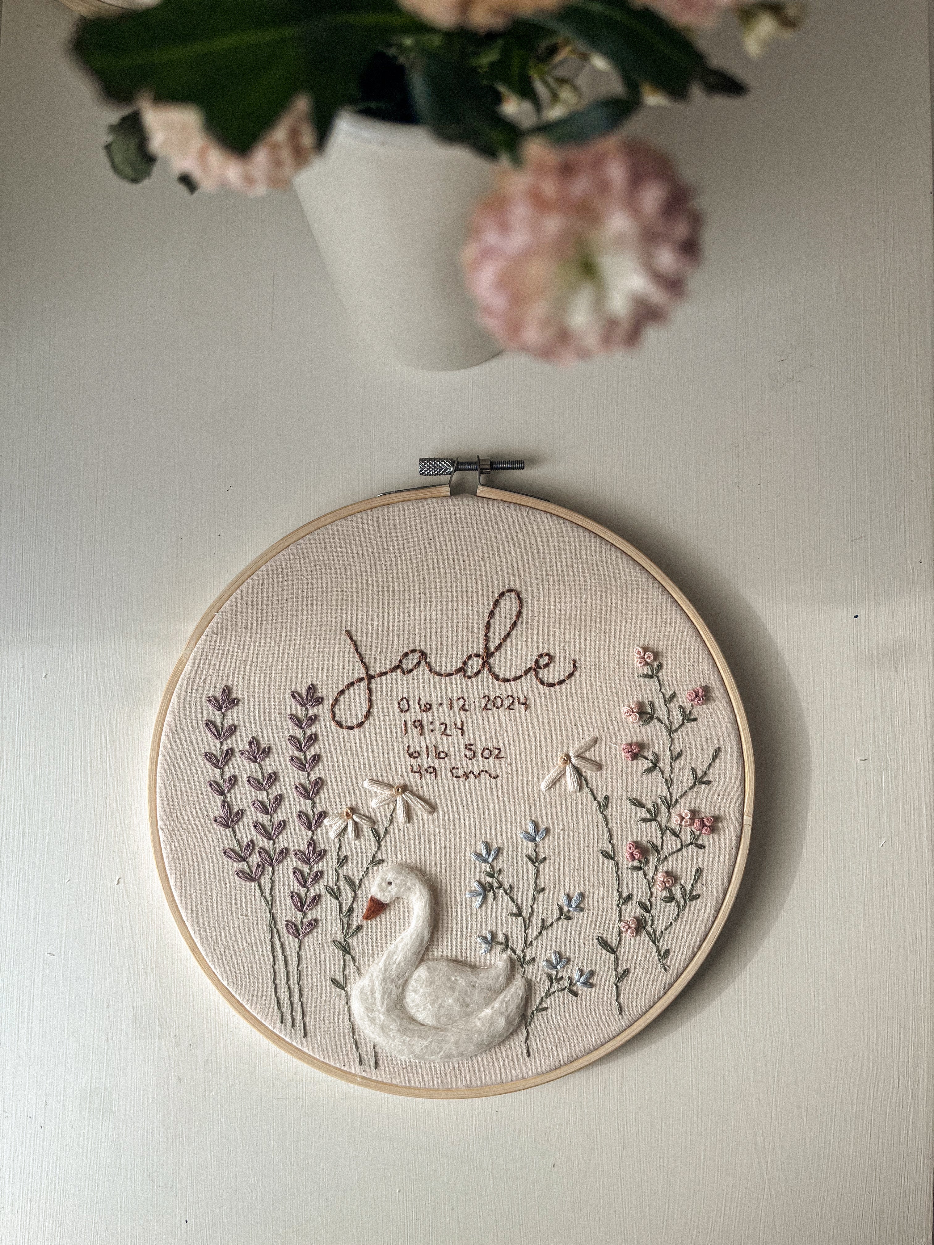 Birth embroidery