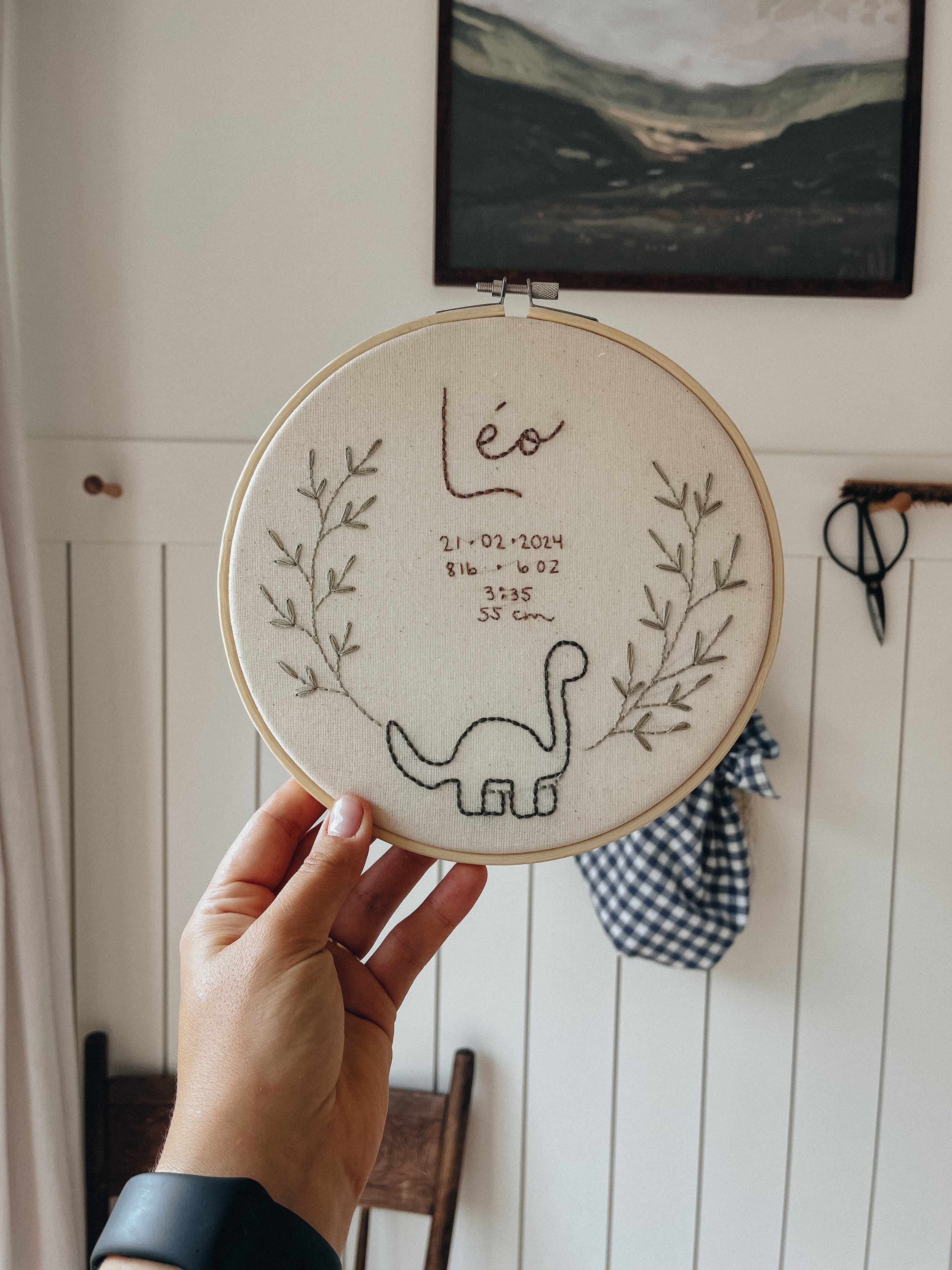 Birth embroidery