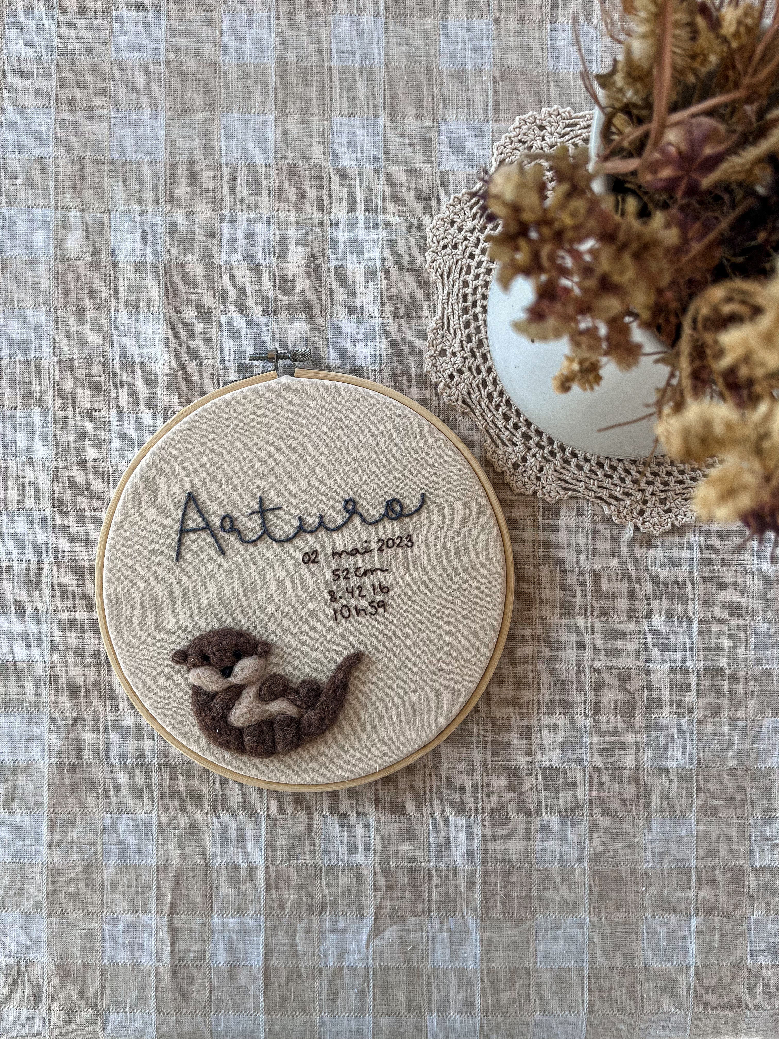 Birth embroidery